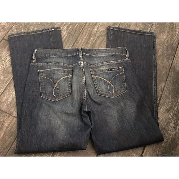 COPY - Ck Calvin Klein Ultimate Boot Dark Wash Jeans Womens Size 12 X 32 - Picture 3 of 5